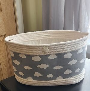Little Bambino Australia Gray and White Storage Basket